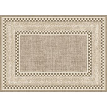Modern Checkered Area Rug Washable Area Rug Non-Slip Carpet Floor Mat for Living Room, Bedroom