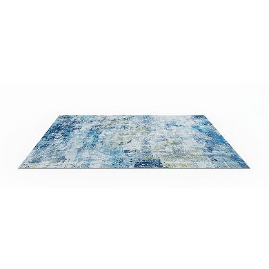 Modern Abstract Area Rug Machine Washable Collapsible Soft Carpet for Living Room Bedroom