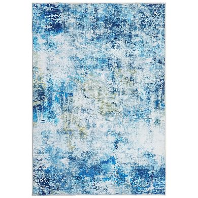 Modern Abstract Area Rug Machine Washable Collapsible Soft Carpet for Living Room Bedroom