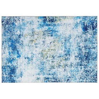 Modern Abstract Area Rug Machine Washable Collapsible Soft Carpet for Living Room Bedroom