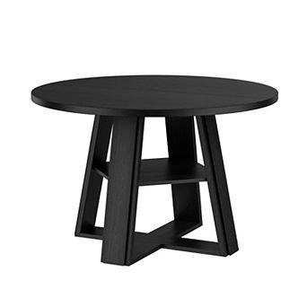 43.3" Round Dining Table for 4-6 People