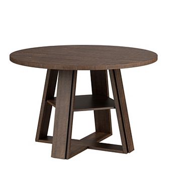 43.3" Round Dining Table for 4-6 People