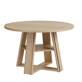 43.3" Round Dining Table for 4-6 People