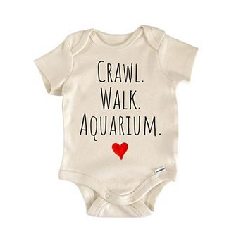 Crawl Walk Aquarium Newborn Baby Onesie®