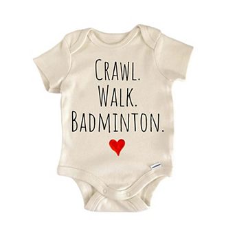 Crawl Walk Badminton Newborn Baby Onesie®