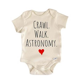 Crawl Walk Astronomy Newborn Baby Onesie®