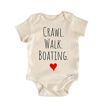 Crawl Walk Boating Newborn Baby Onesie®