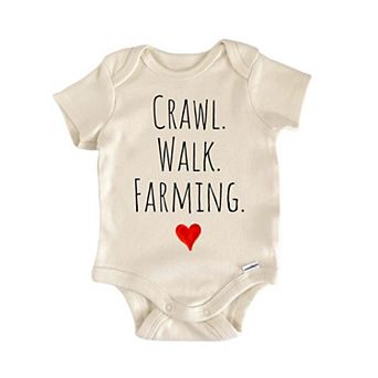 Crawl Walk Farming Newborn Baby Onesie®