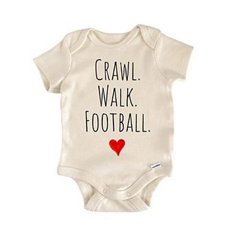Crawl Walk Football Newborn Baby Onesie®