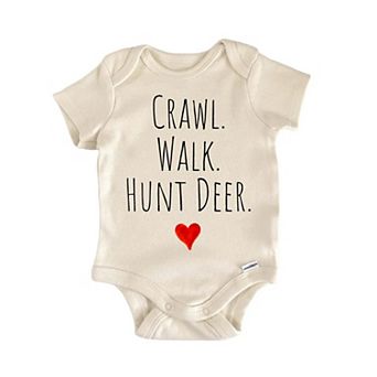Crawl Walk Hunt Deer Newborn Baby Onesie®
