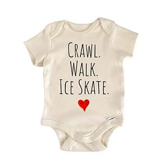 Crawl Walk Ice Skate Newborn Baby Onesie®