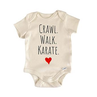 Crawl Walk Karate Newborn Baby Onesie®