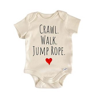 Crawl Walk Jump Rope Newborn Baby Onesie®