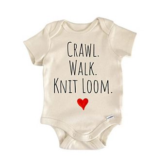 Crawl Walk Knit Loom Newborn Baby Onesie®