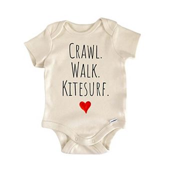 Crawl Walk Kitesurf Newborn Baby Onesie®