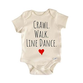 Crawl Walk Line Dance Newborn Baby Onesie®