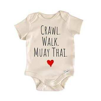 Crawl Walk Muay Thai Newborn Baby Onesie®