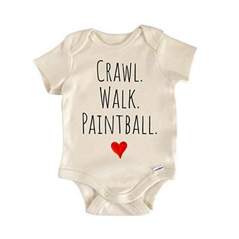 Crawl Walk Paintball Newborn Baby Onesie®