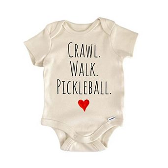 Crawl Walk Pickleball Newborn Baby Onesie®