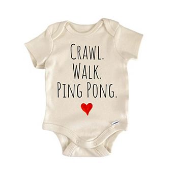Crawl Walk Ping Pong Newborn Baby Onesie®