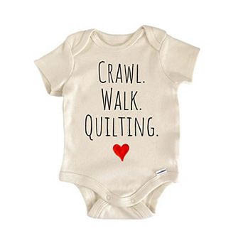 Crawl Walk Quilting Newborn Baby Onesie®