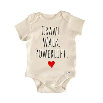 Crawl Walk Powerlift Newborn Baby Onesie®