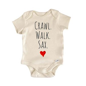 Crawl Walk Sax Newborn Baby Onesie®