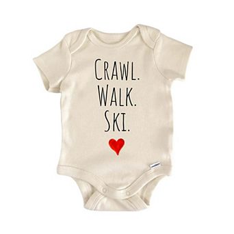 Crawl Walk Ski Newborn Baby Onesie®