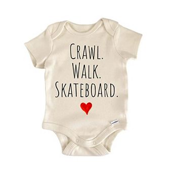 Crawl Walk Skateboard Newborn Baby Onesie®