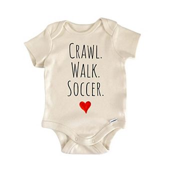 Crawl Walk Soccer Newborn Baby Onesie®