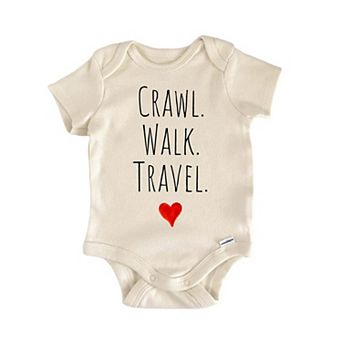 Crawl Walk Travel Newborn Baby Onesie®