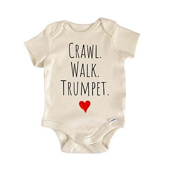 Crawl Walk Trumpet Newborn Baby Onesie®