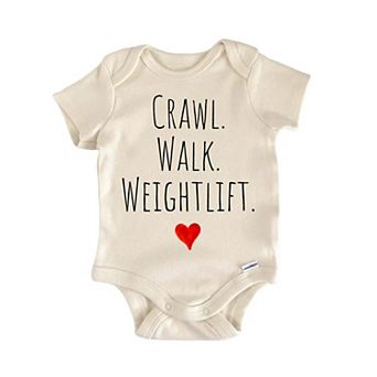 Crawl Walk Weightlift Newborn Baby Onesie®