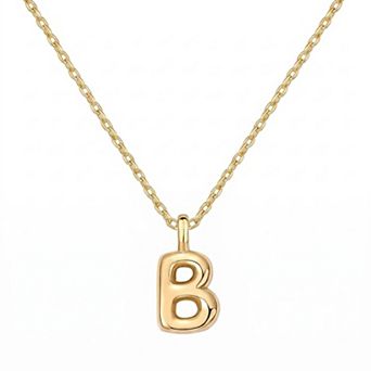 Adjustable Pendant Necklace with Gold Tone Alphabet Letter Design Personalized Gift