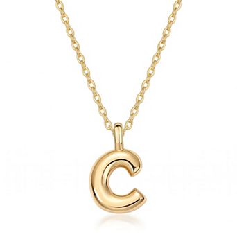 Adjustable Pendant Necklace with Gold Tone Alphabet Letter Design Personalized Gift