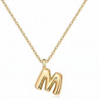 Adjustable Pendant Necklace with Gold Tone Alphabet Letter Design Personalized Gift