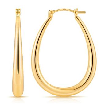 Chunky Oval Hoop Earrings