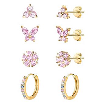 Butterfly Stud Earrings Set