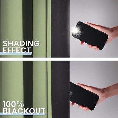 Blackout Curtains 2 Panels, 100% Light Blocking, Thermal Insulated Drapes