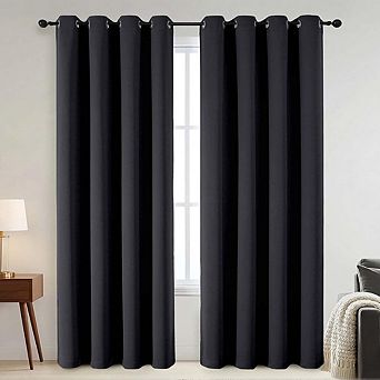 Blackout Curtains 2 Panels, 100% Light Blocking, Thermal Insulated Drapes