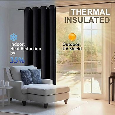Blackout Curtains 2 Panels, 100% Light Blocking, Thermal Insulated Drapes