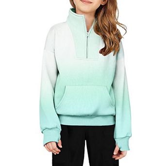 Arshiner Girls Half Zip Sweatshirt Fleece Quarter Zip Pullover Sweatshirts Fall Clothes For Teen