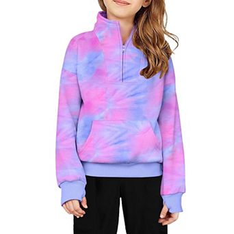 Arshiner Girls Half Zip Sweatshirt Fleece Quarter Zip Pullover Sweatshirts Fall Clothes For Teen