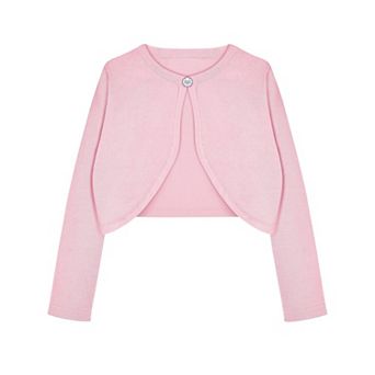 Arshiner Girls Open Front Shrug Cardigan Kids Children Knit Long Sleeve Bolero With Button Closure