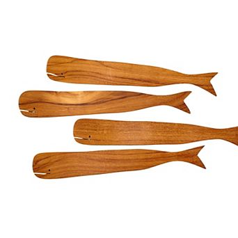 Teak Whale Spreaders - Set of 4