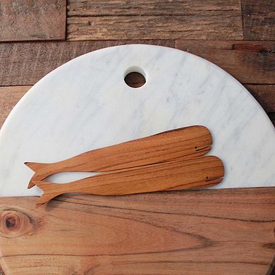 Teak Whale Spreaders - Set of 4