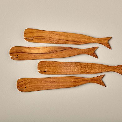Teak Whale Spreaders - Set of 4