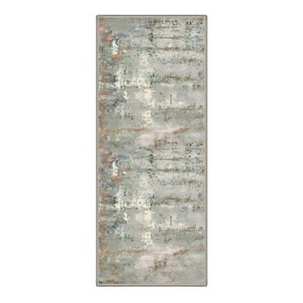 GENIMO Abstract Machine Washable Low Pile Non-Slip Soft Polyester Rug