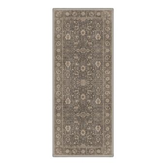 GENIMO Vintage Floral Machine Washable Low Pile Non Slip Soft Polyester Rug
