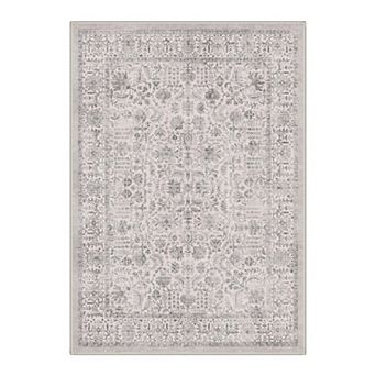 GENIMO Vintage Floral Machine Washable Low Pile Non Slip Soft Polyester Rug